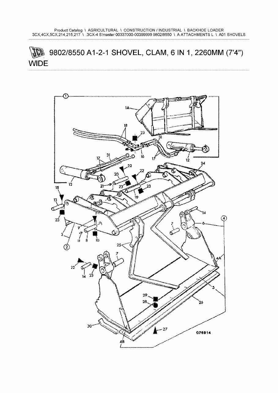 JCB 3CX-4 AUSTRALIA BACKHOE Loader Parts Catalog Manual (SER. NUMBER 0033700-00399999) #1 preview img 8