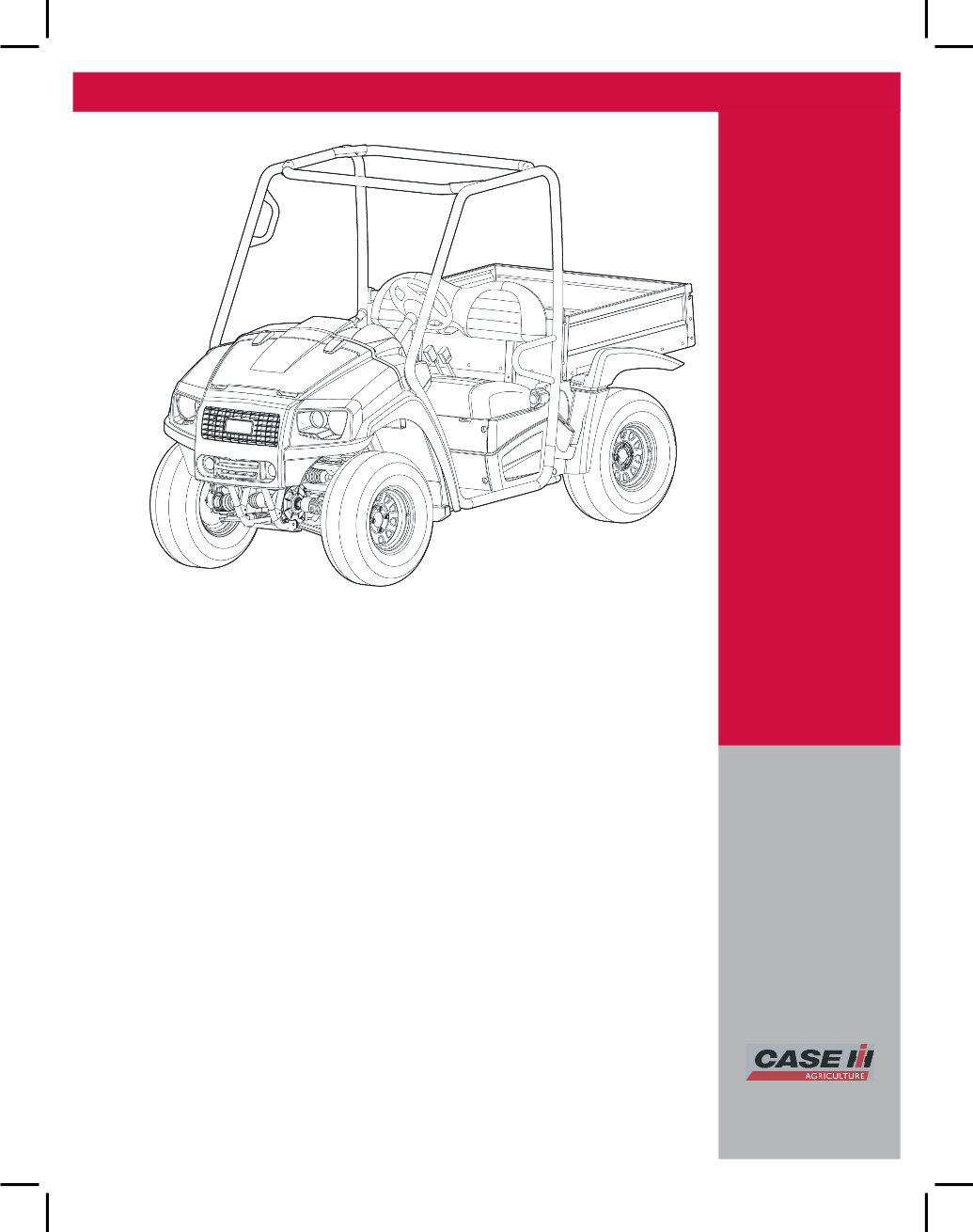 CASE IH SCOUT XL UTILITY Vehicle Operators Manual preview img 1