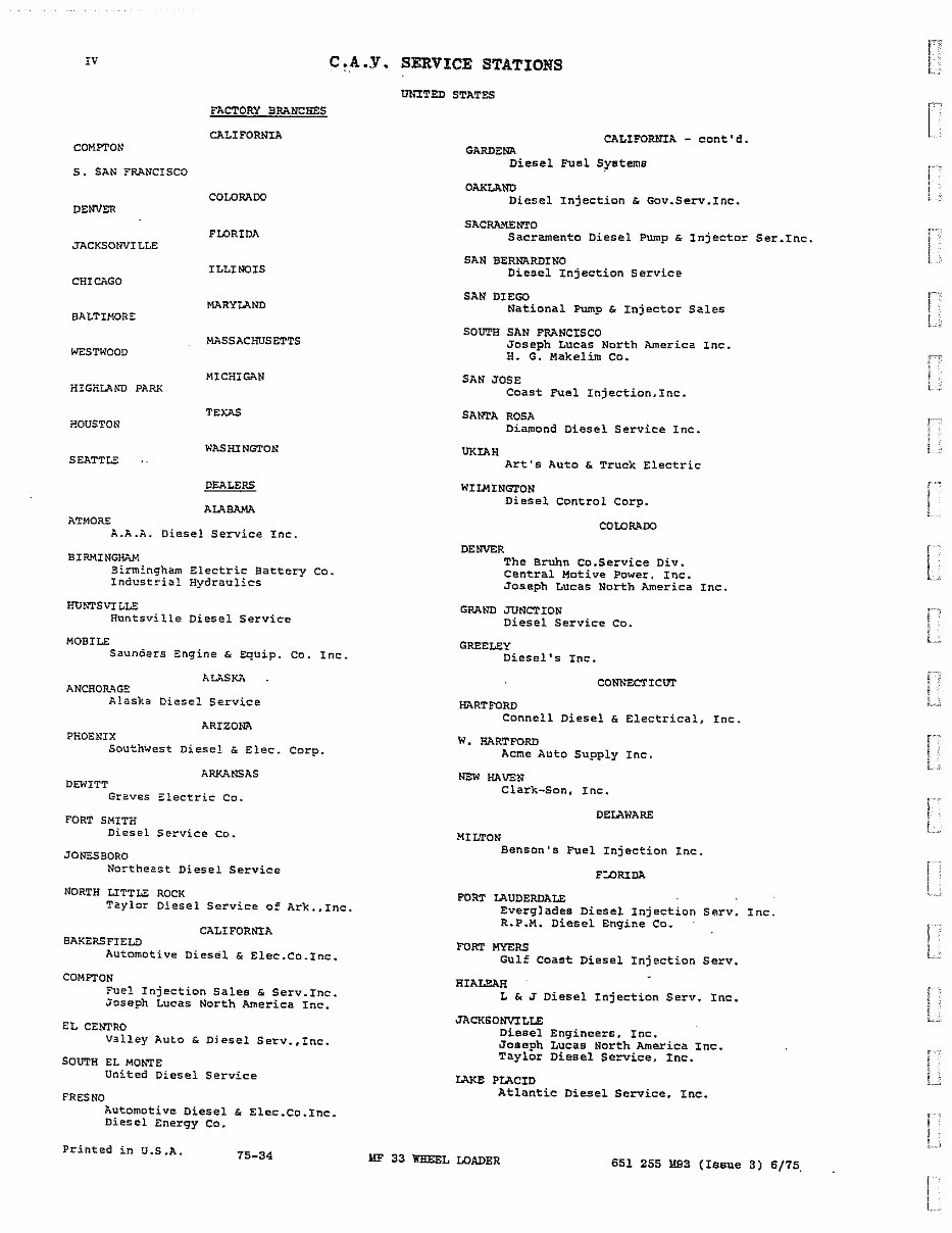 Massey Ferguson MF 33 Tractor Wheel Loader Parts Manual preview img 10