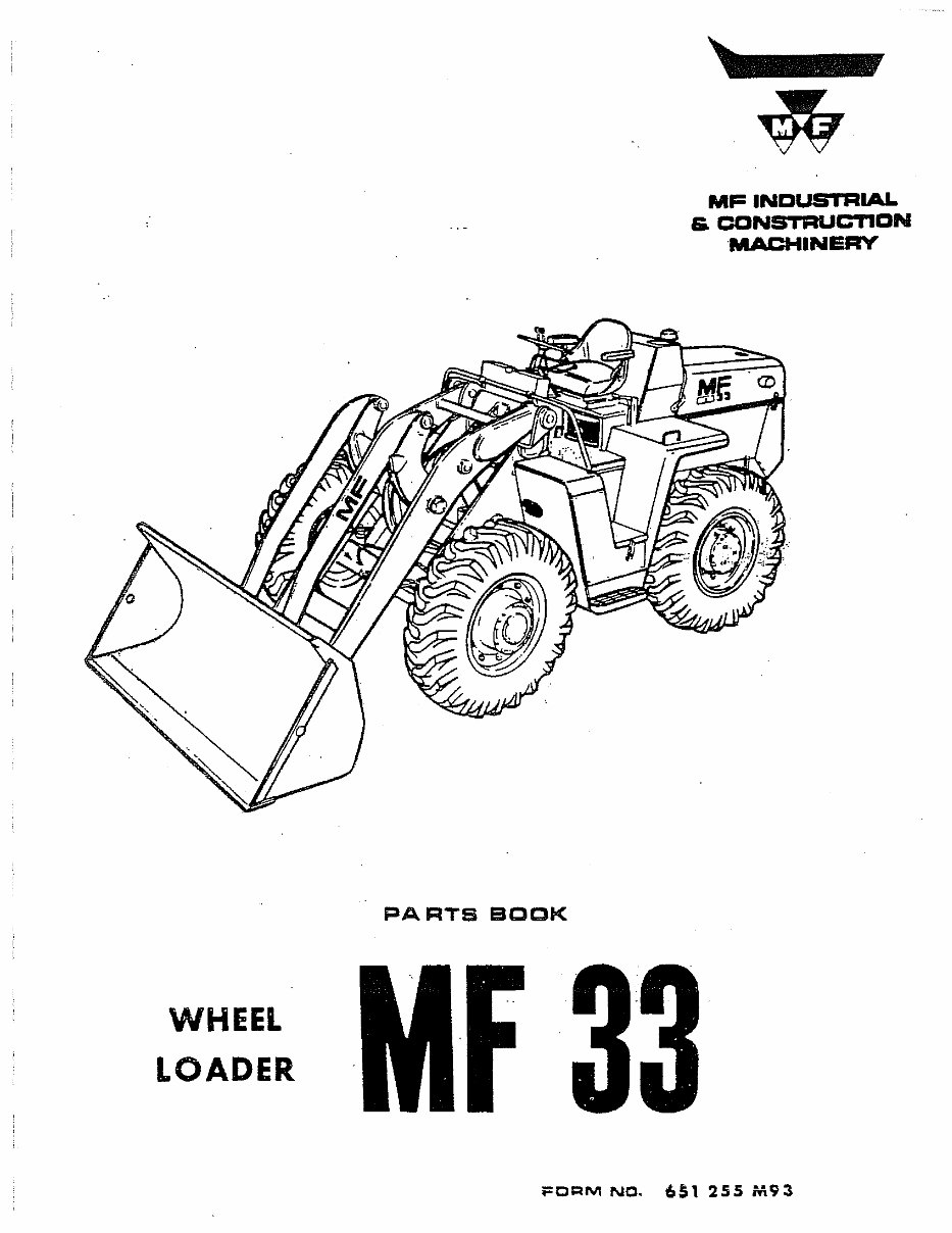 Massey Ferguson MF 33 Tractor Wheel Loader Parts Manual preview img 3