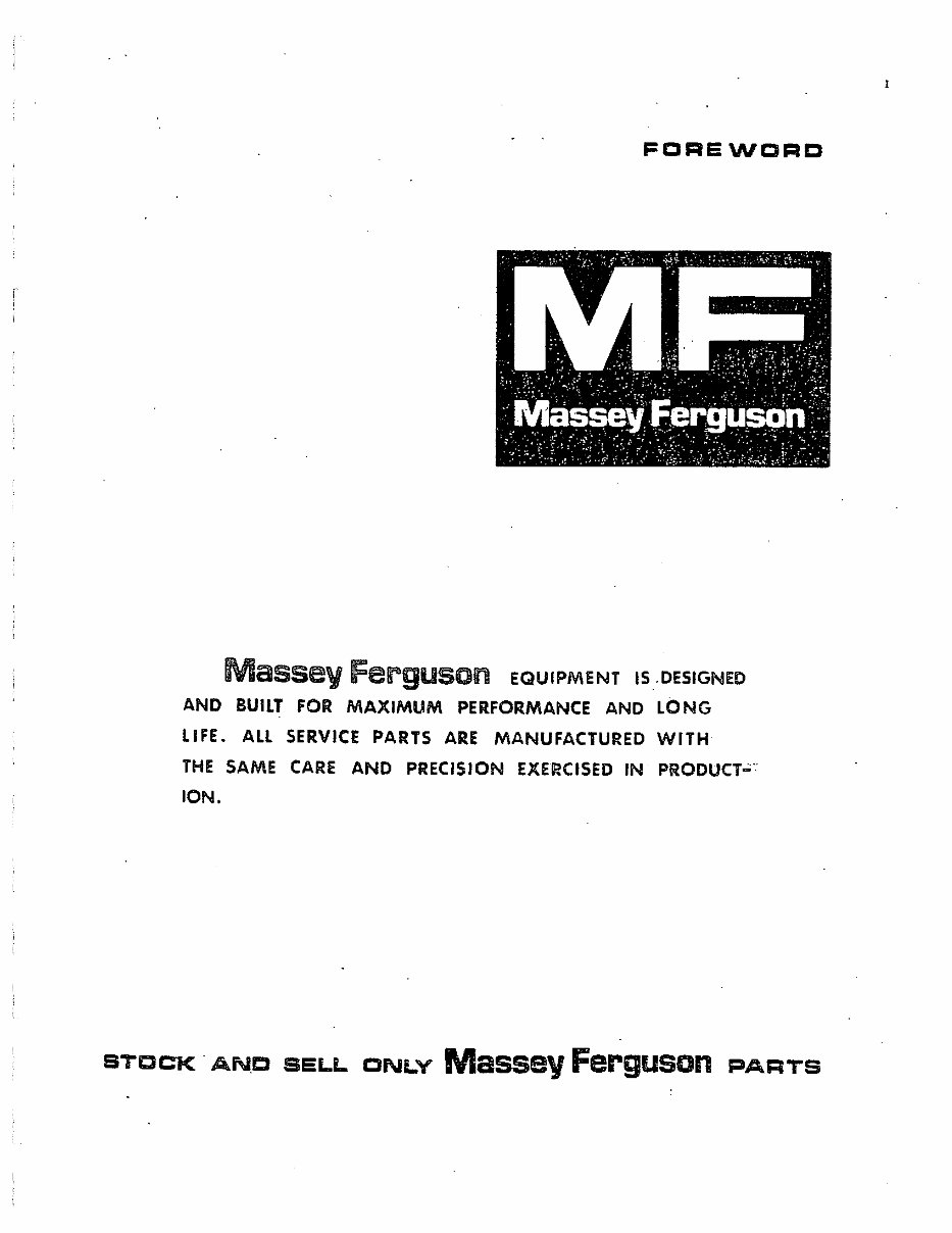 Massey Ferguson MF 33 Tractor Wheel Loader Parts Manual preview img 7