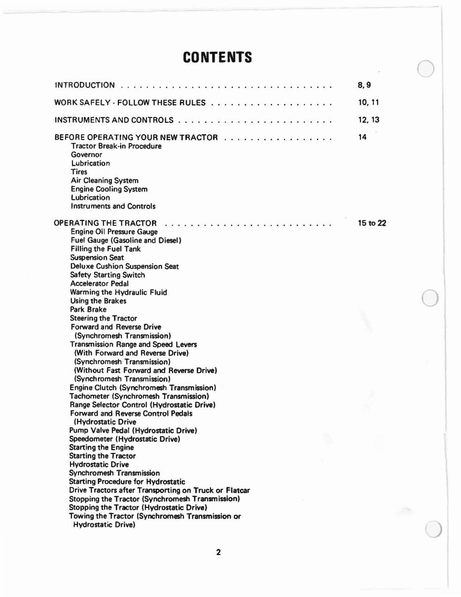 IH International PayLoader 2500B Tractor TLB Operators Instruction Manual - IMPROVED - preview img 6
