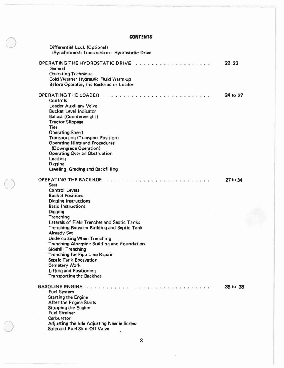 IH International PayLoader 2500B Tractor TLB Operators Instruction Manual - IMPROVED - preview img 7
