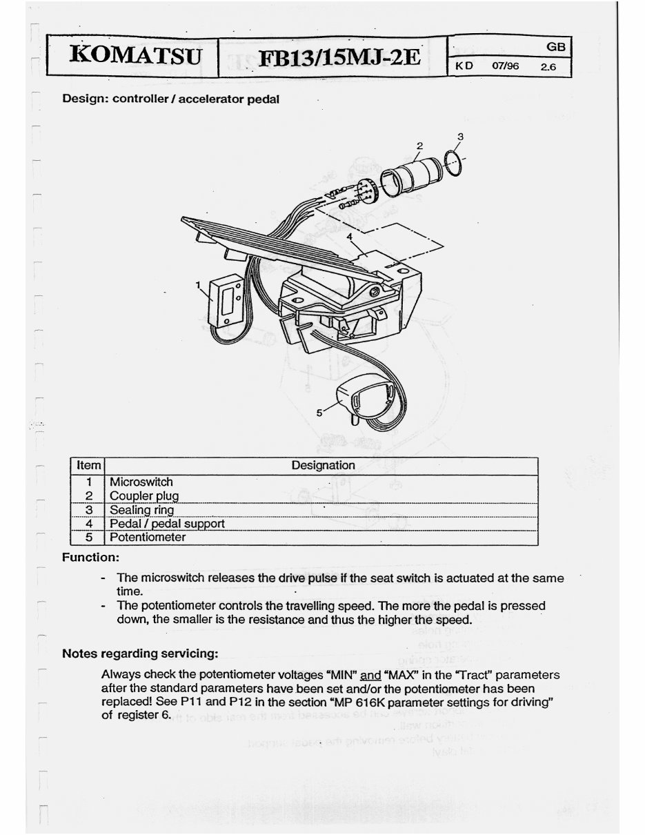 Komatsu FB13/15MJ-2E Forklift Trucks Service Repair Manual preview img 7