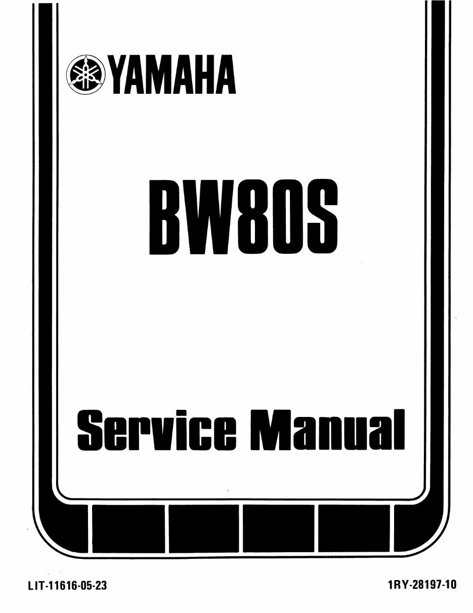 1988 Yamaha BIG Wheel (80cc) Service Repair Maintenance Manual preview img 1