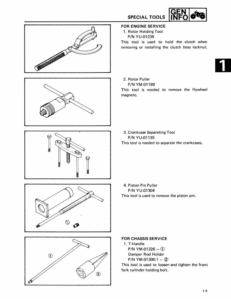 1988 Yamaha BIG Wheel (80cc) Service Repair Maintenance Manual preview img 10