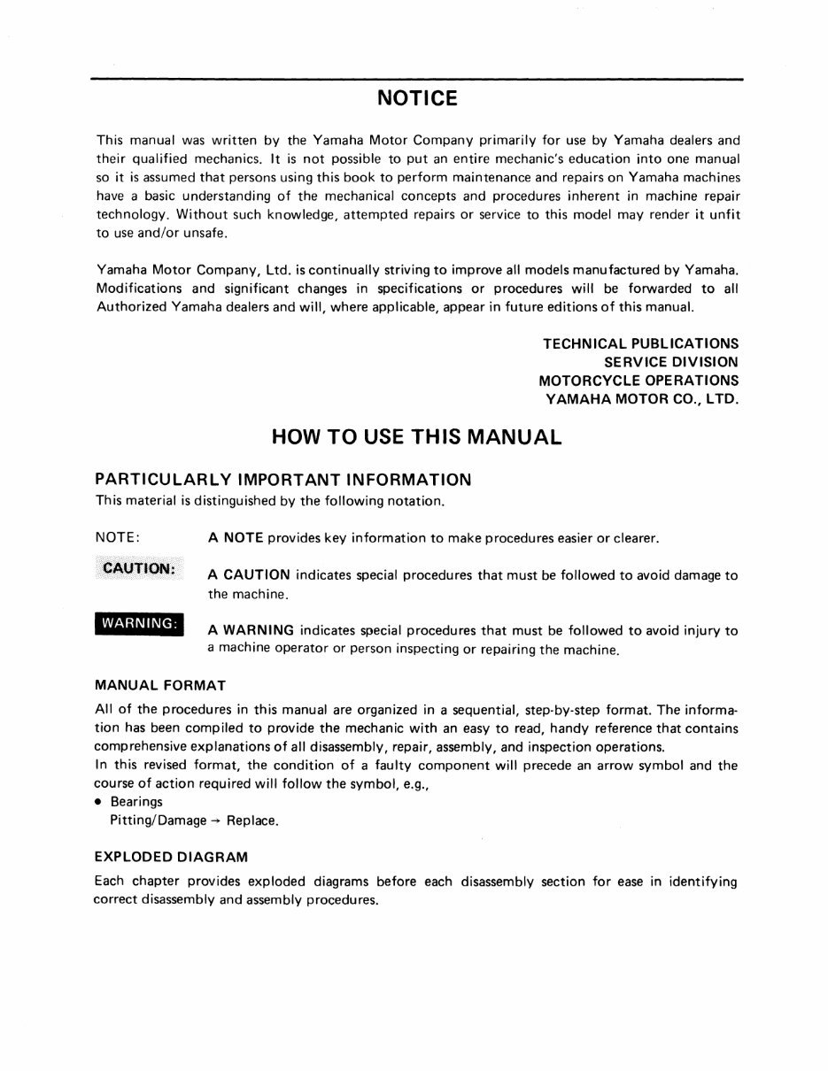 1988 Yamaha BIG Wheel (80cc) Service Repair Maintenance Manual preview img 3
