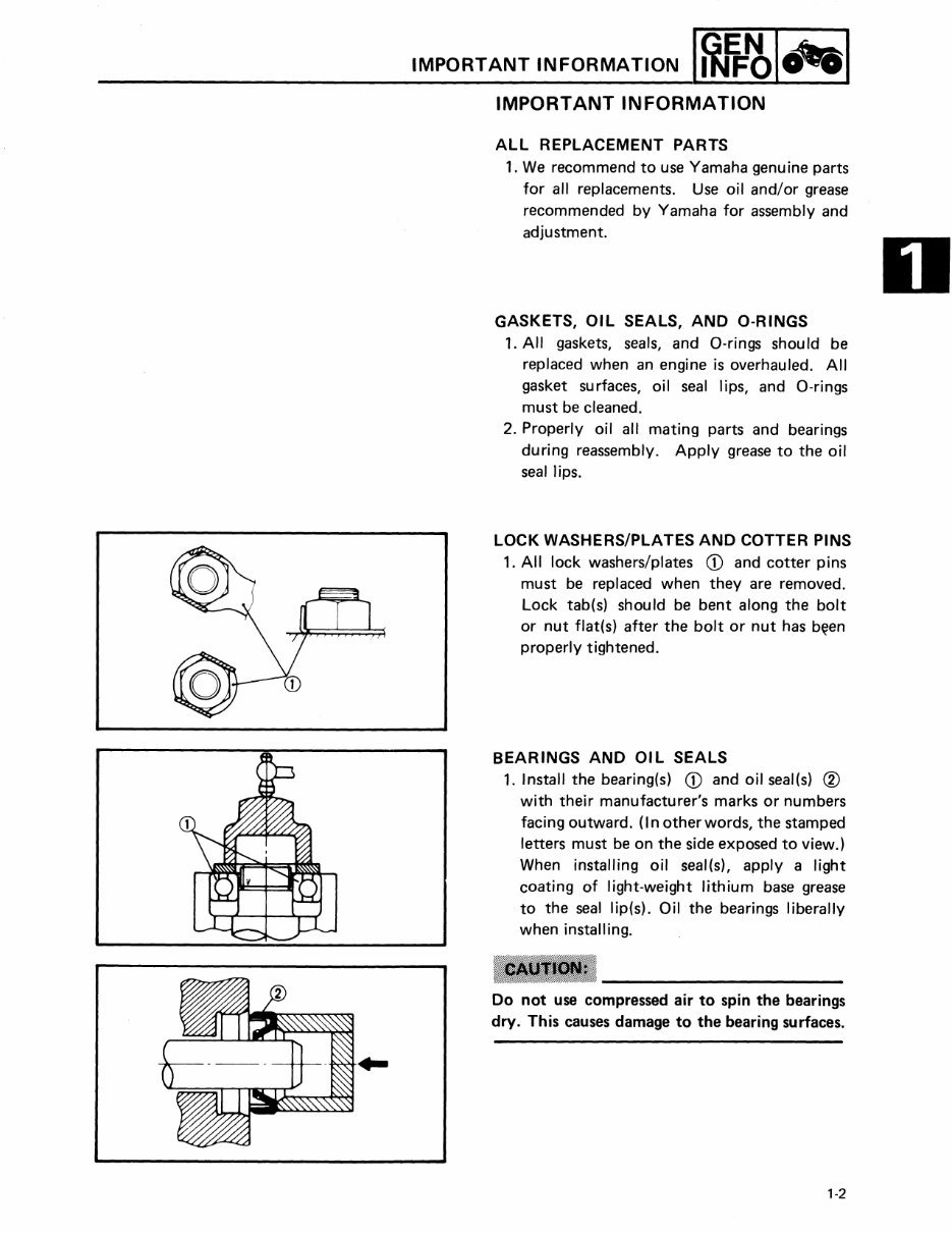 1988 Yamaha BIG Wheel (80cc) Service Repair Maintenance Manual preview img 8