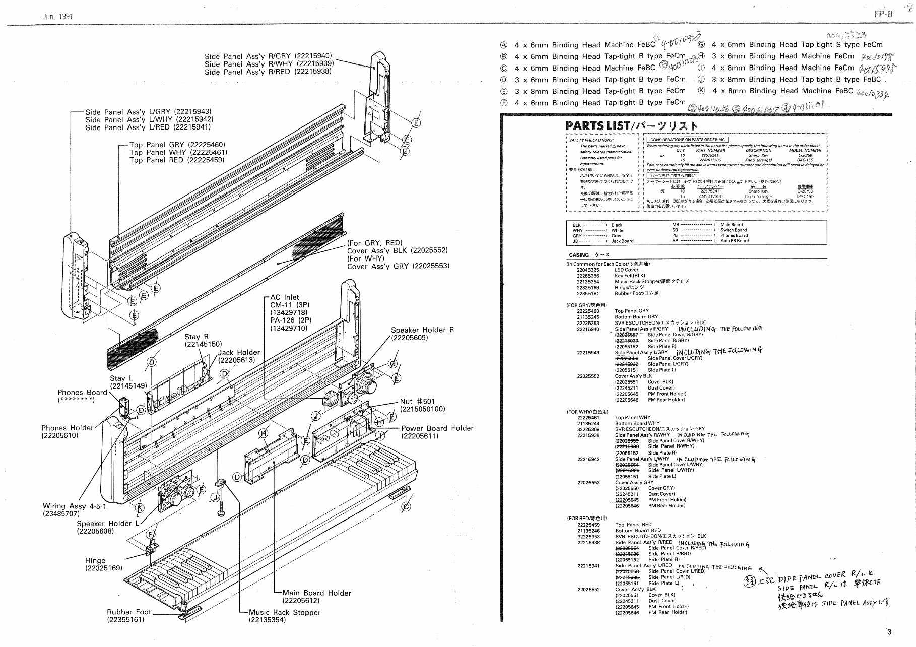Roland fp8 fp-8 fp 8 complete service manual preview img 3