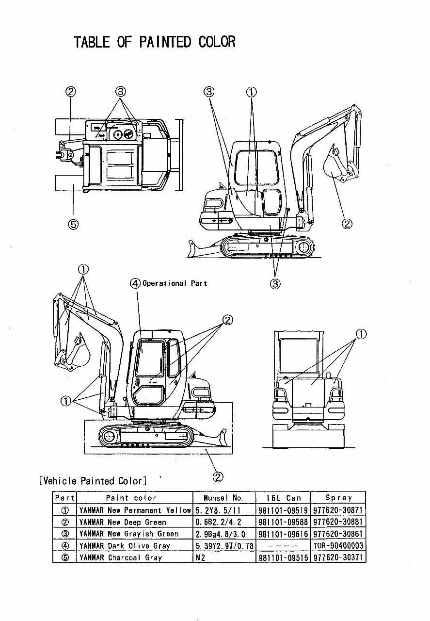 Yanmar Crawler Backhoe B37-2A Parts Catalog Manual preview img 2