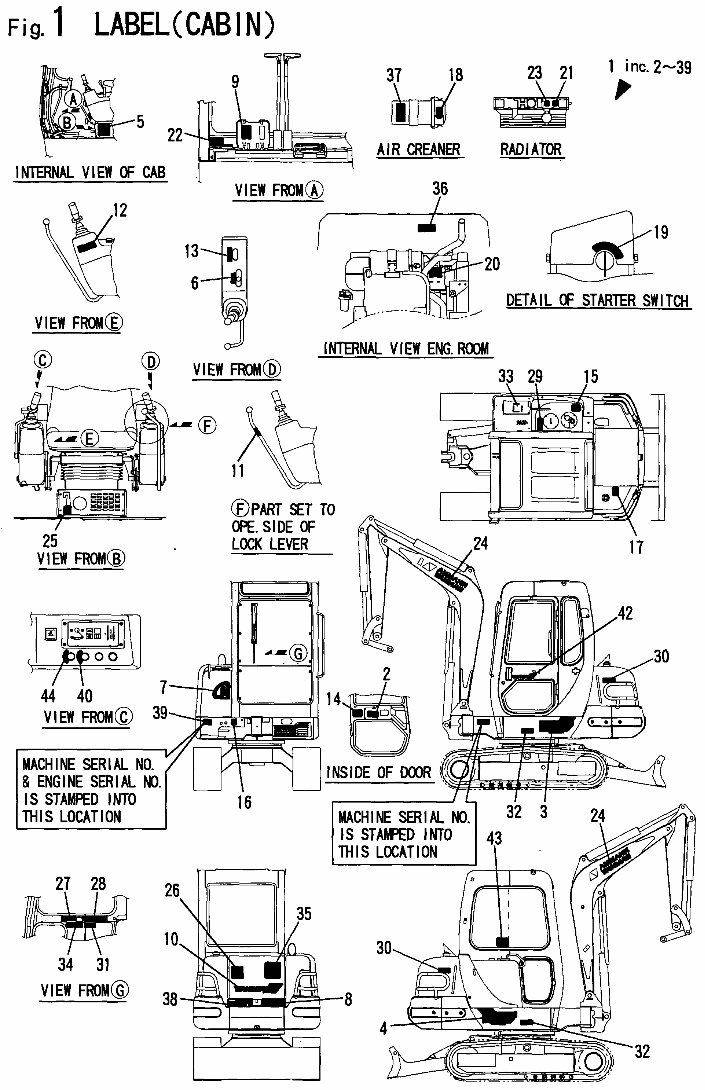 Yanmar Crawler Backhoe B37-2A Parts Catalog Manual preview img 7