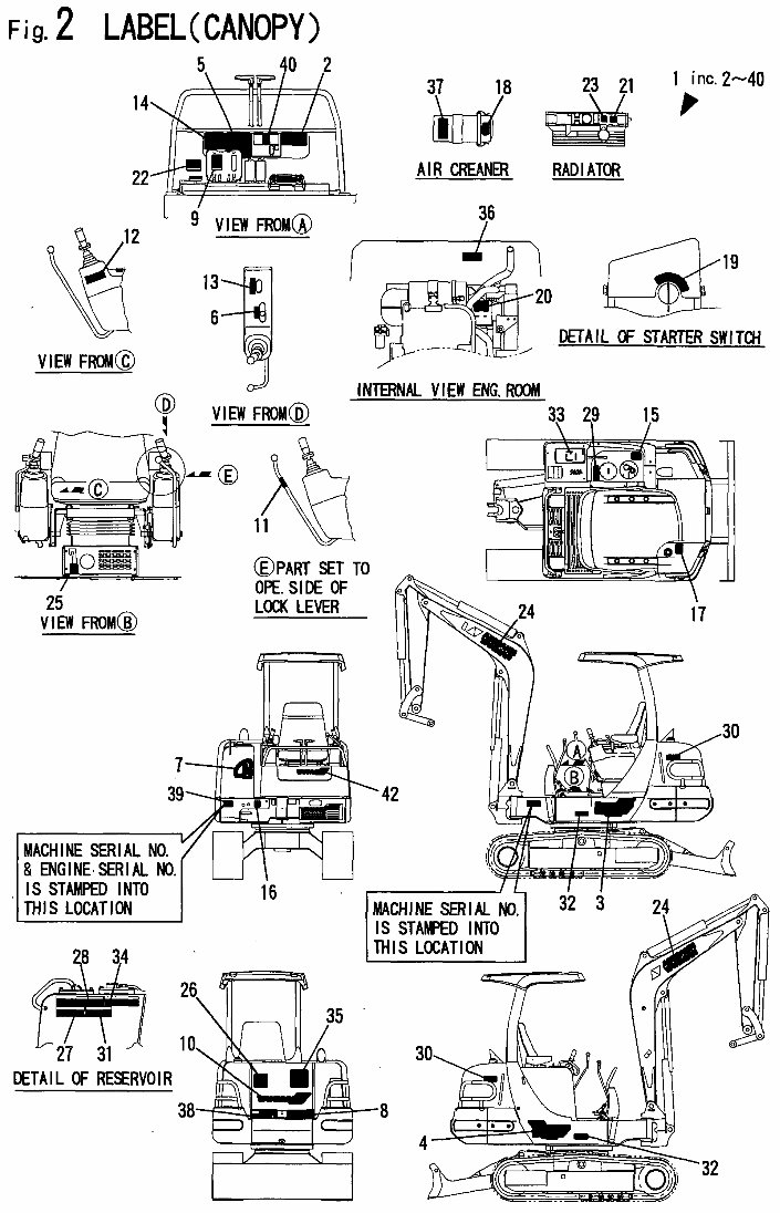 Yanmar Crawler Backhoe B37-2A Parts Catalog Manual preview img 9