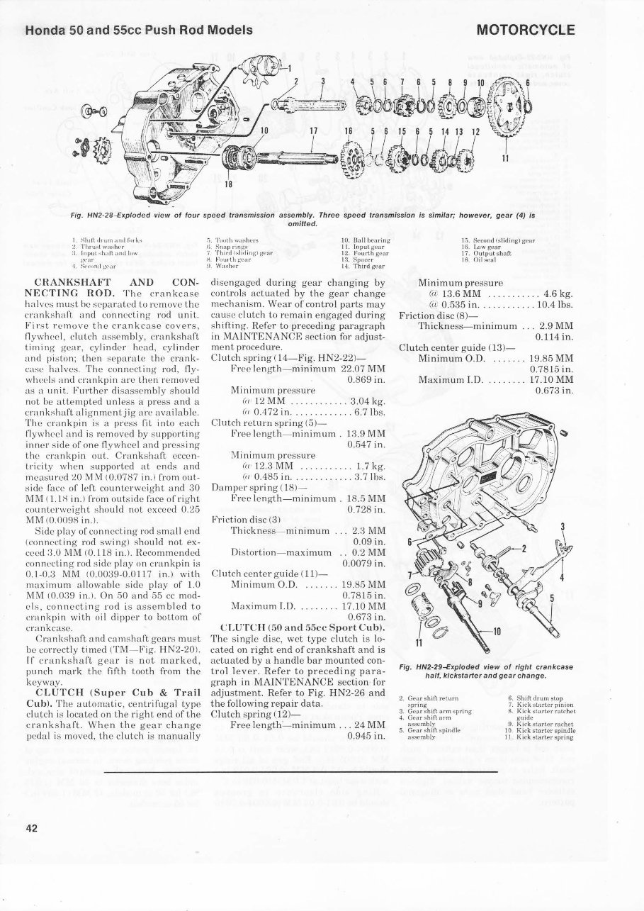 Honda 50 c 100 c 102 c 110 c 114 Service Repair Manual preview img 5