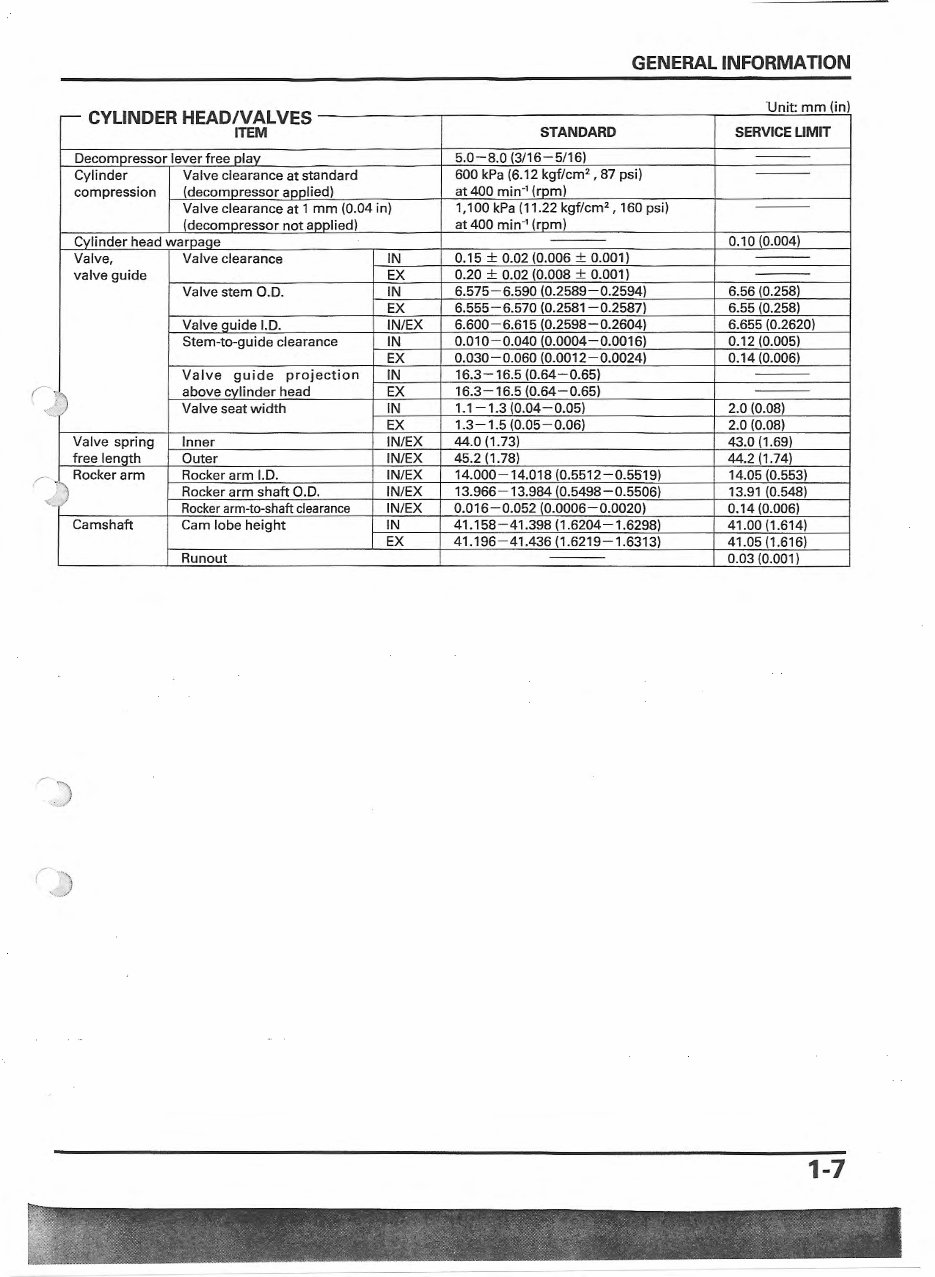 Honda XR 650R service manual preview img 10