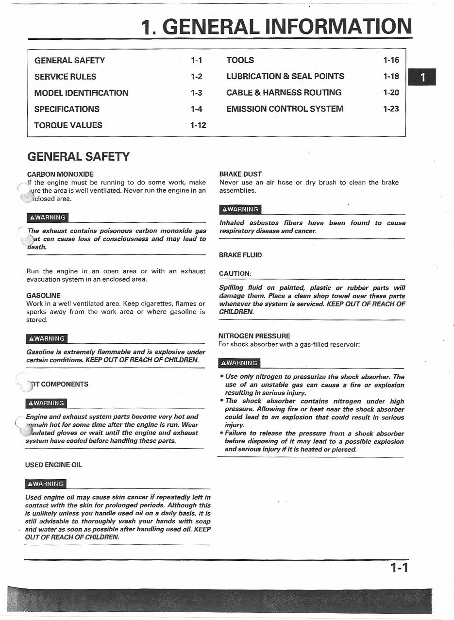 Honda XR 650R service manual preview img 4