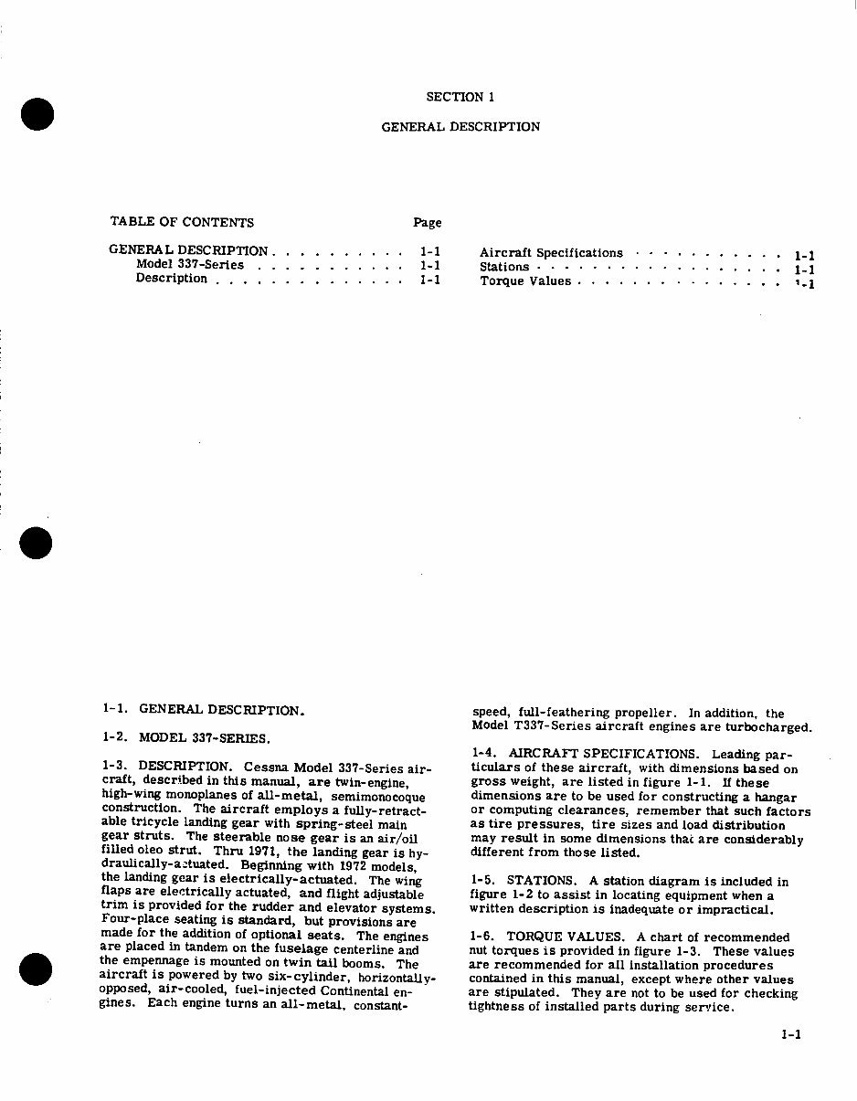 Cessna 337 T 337 FT337 F337 service manual d2500-2-13 preview img 10