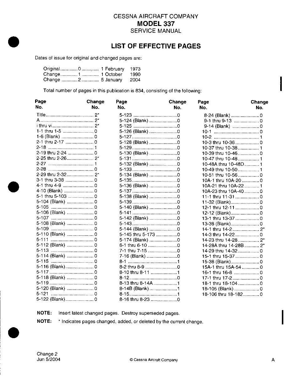 Cessna 337 T 337 FT337 F337 service manual d2500-2-13 preview img 3