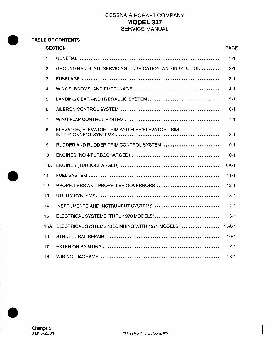 Cessna 337 T 337 FT337 F337 service manual d2500-2-13 preview img 4