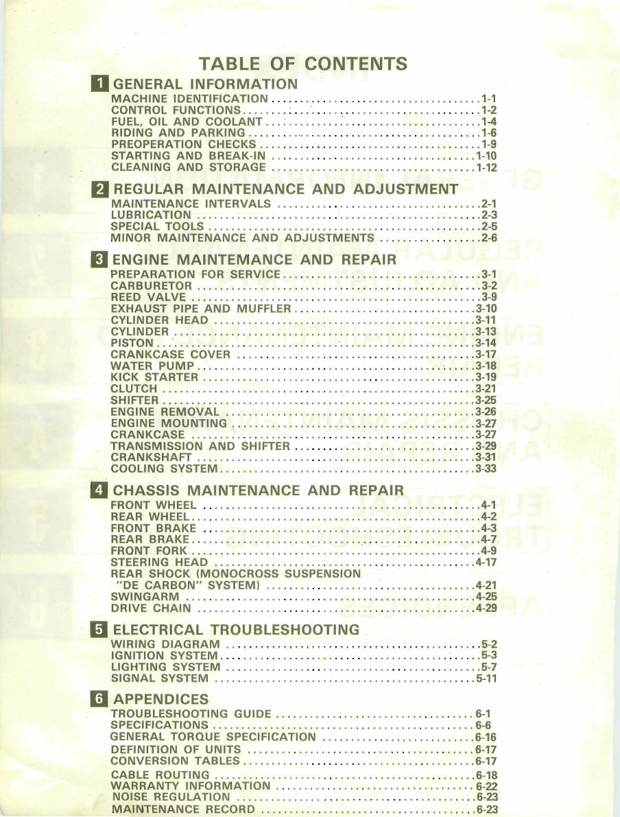 1985–1988 Yamaha Tri-Z 250 (YTZ250) OEM Service & Repair Manual preview img 2