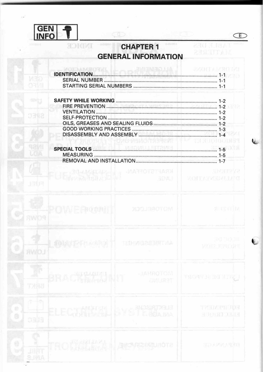 Yamaha Marine Outboard 75A, 85A, E60J, E75B Service & Repair Manual - ! preview img 9