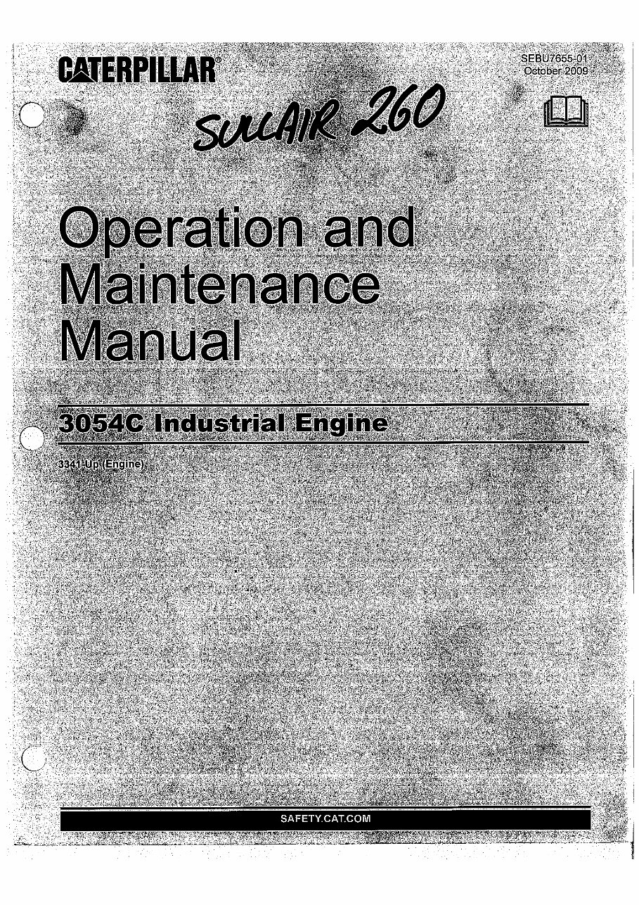 Cat 3054C industrial engine operation and maintnance manual preview img 1