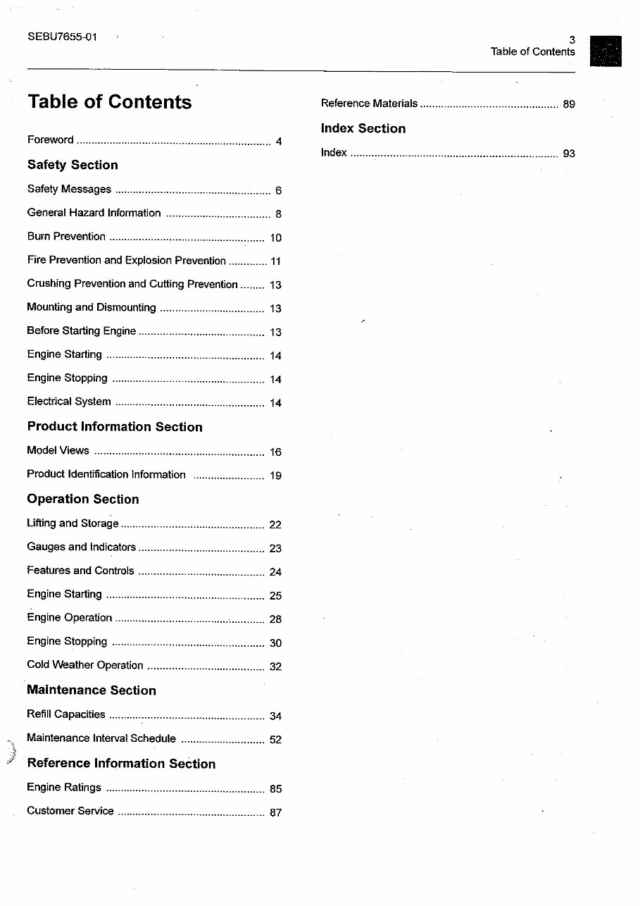 Cat 3054C industrial engine operation and maintnance manual preview img 3