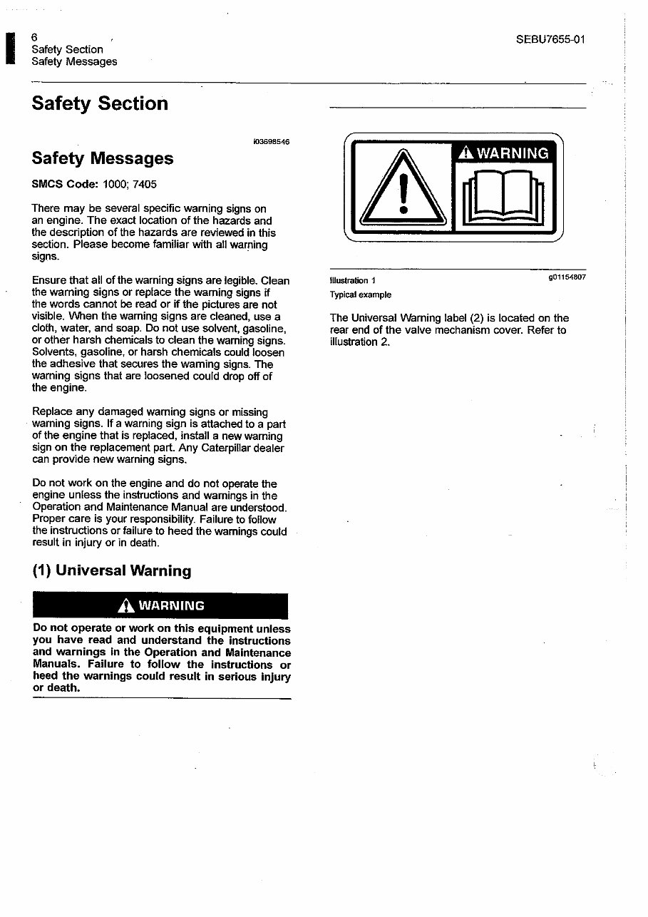 Cat 3054C industrial engine operation and maintnance manual preview img 6