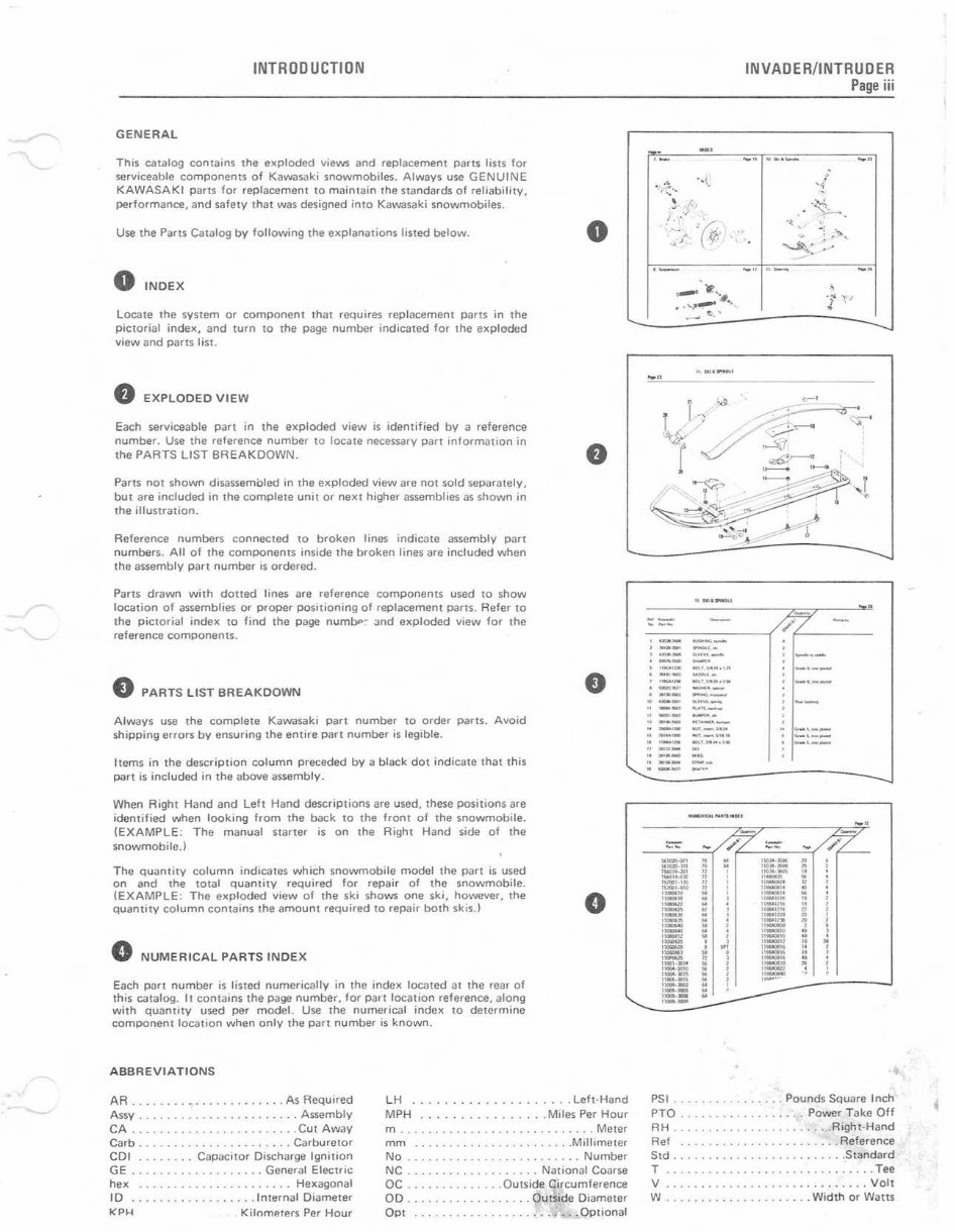 1981 KAWASAKI INVADER INTRUDER 440 SNOWMOBILE Repair Manual preview img 3