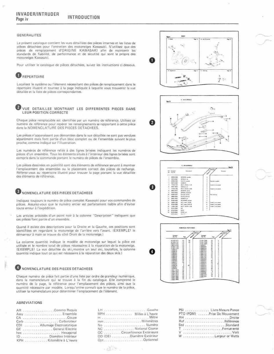 1981 KAWASAKI INVADER INTRUDER 440 SNOWMOBILE Repair Manual preview img 4