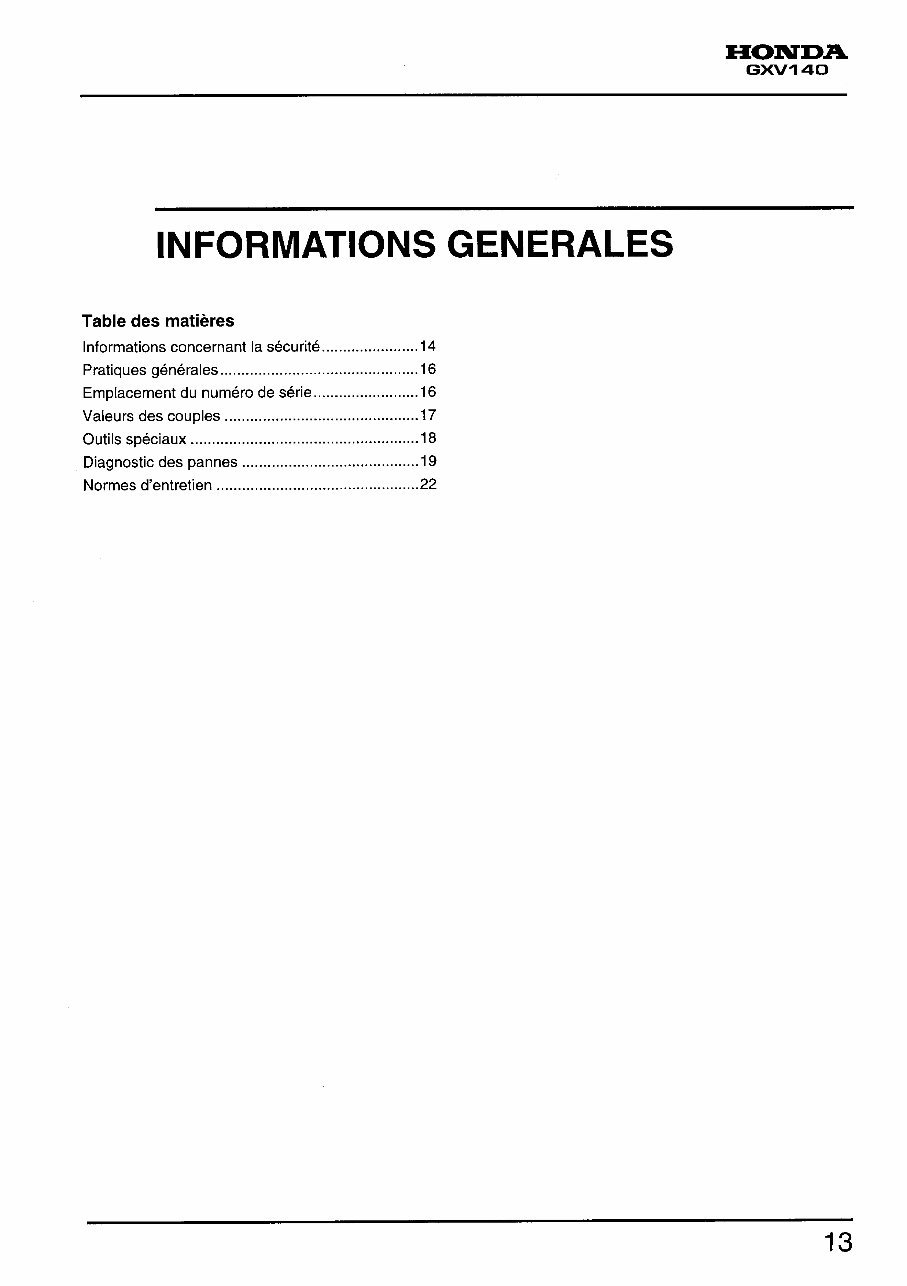 Honda GXV140 Vertical Shaft Engine Repair Manual preview img 4