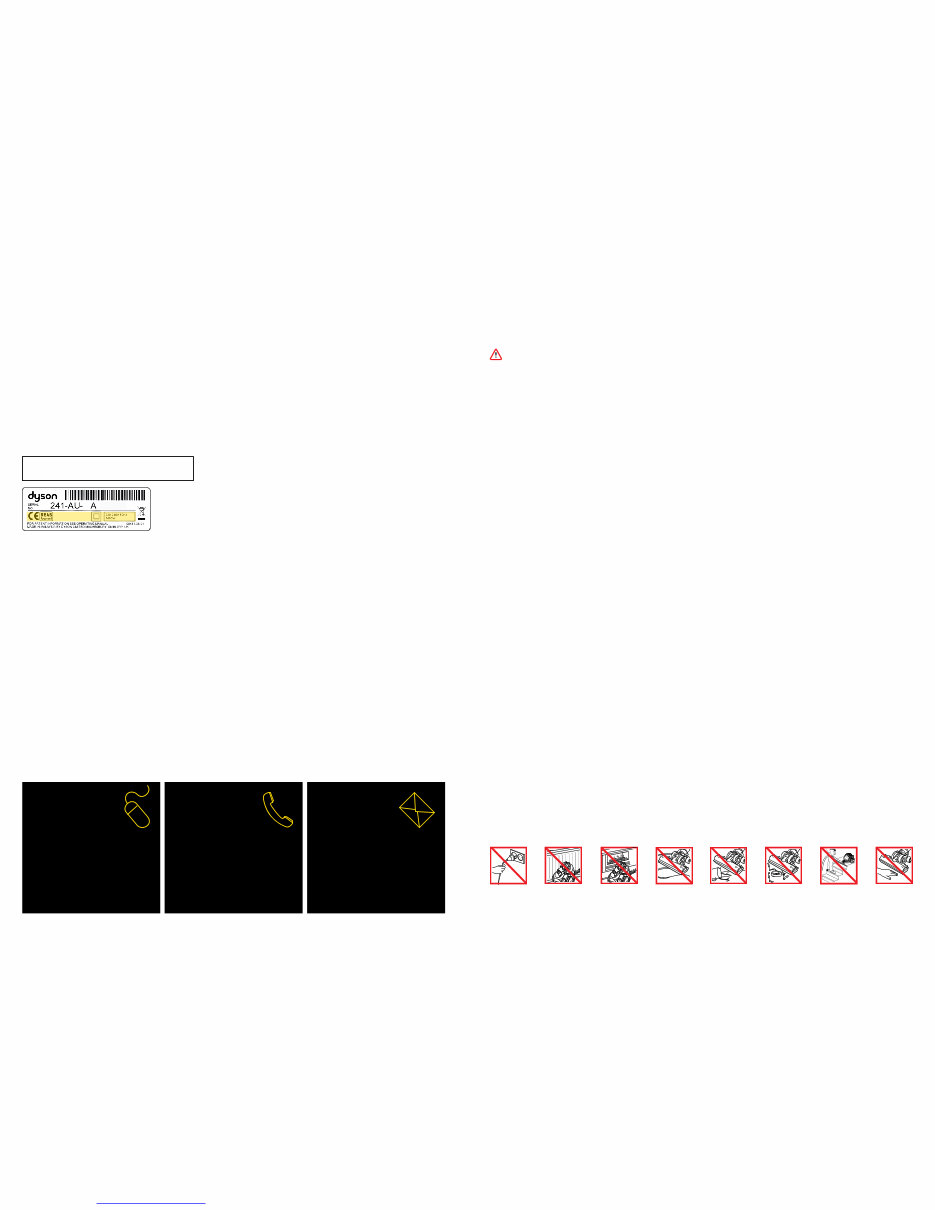 DYSON DC23 VACUUM OPERATOR USER OWNER Manual preview img 2
