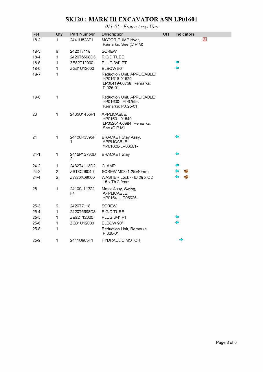 KOBELCO SK120 MARK 3 Excavator Parts Catalog Manual preview img 10