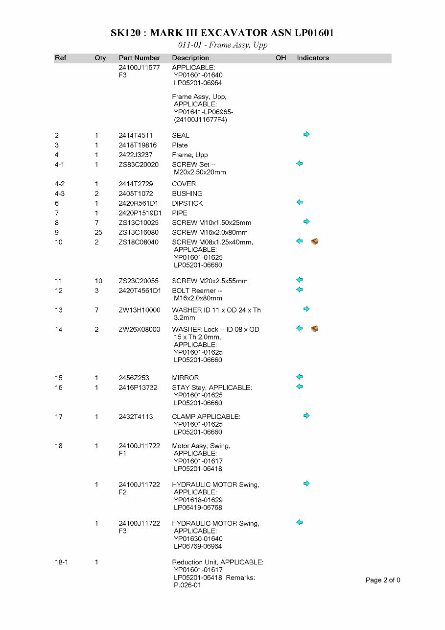 KOBELCO SK120 MARK 3 Excavator Parts Catalog Manual preview img 9