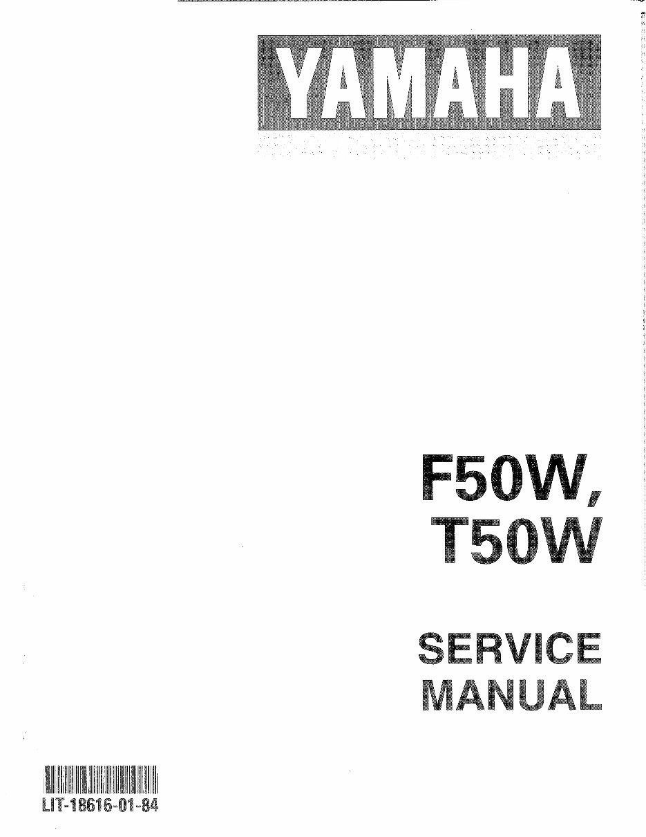 1998 Yamaha T50 TLRW Outboard service repair maintenance manual. Factory Service Manual preview img 1