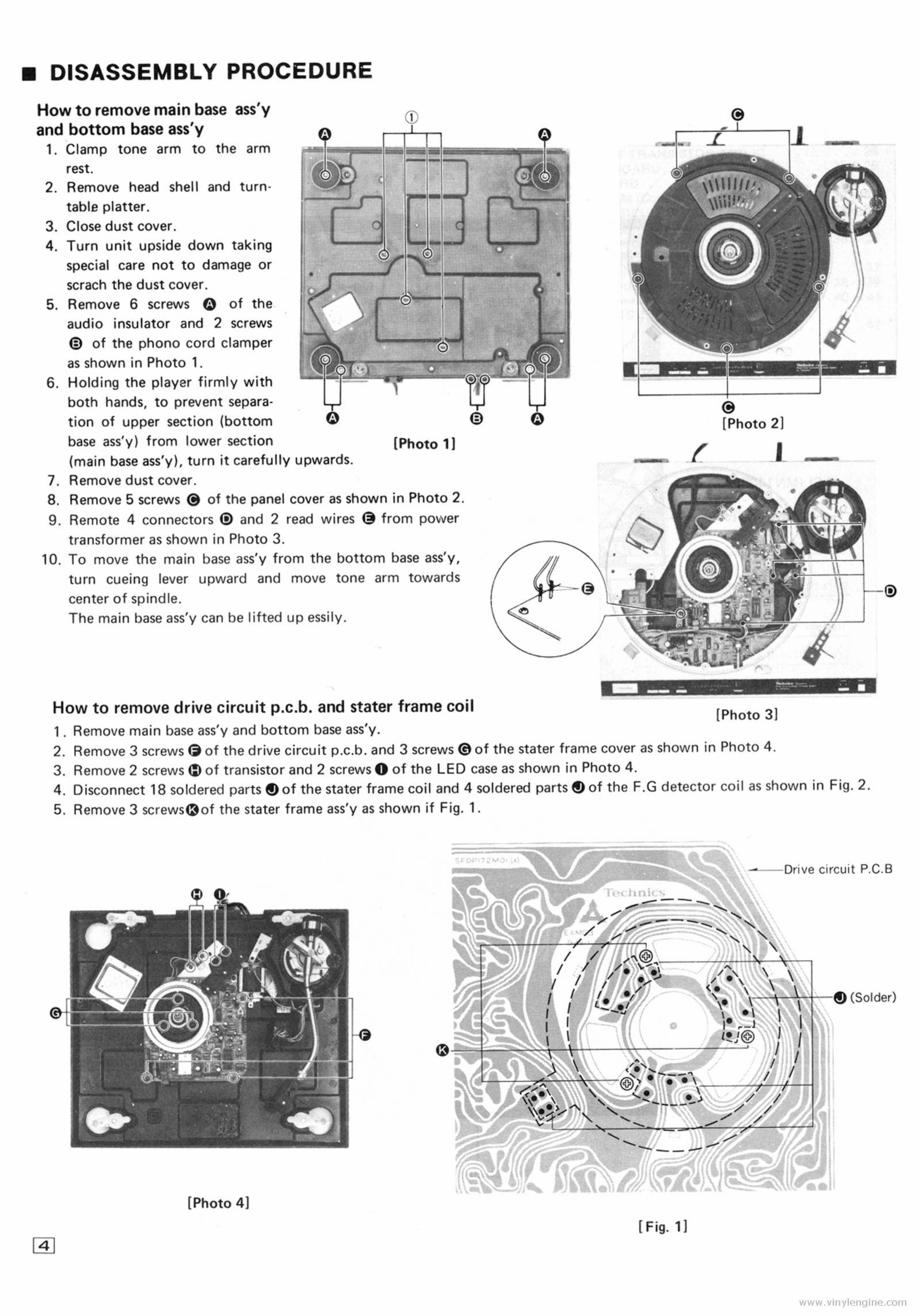 Technics SL-1600 mk2 Turntable , Service Manual & Supplement preview img 4