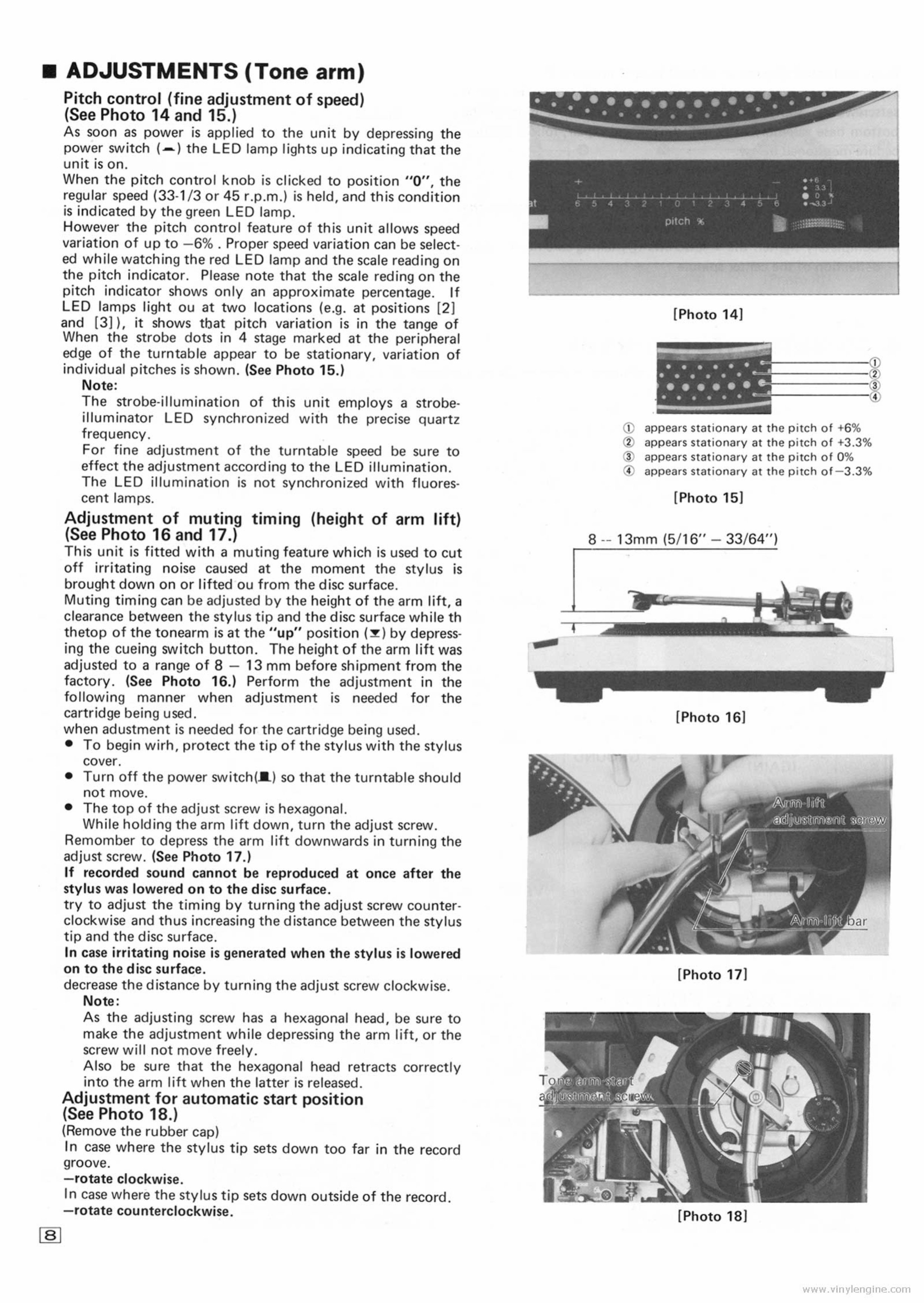 Technics SL-1600 mk2 Turntable , Service Manual & Supplement preview img 8