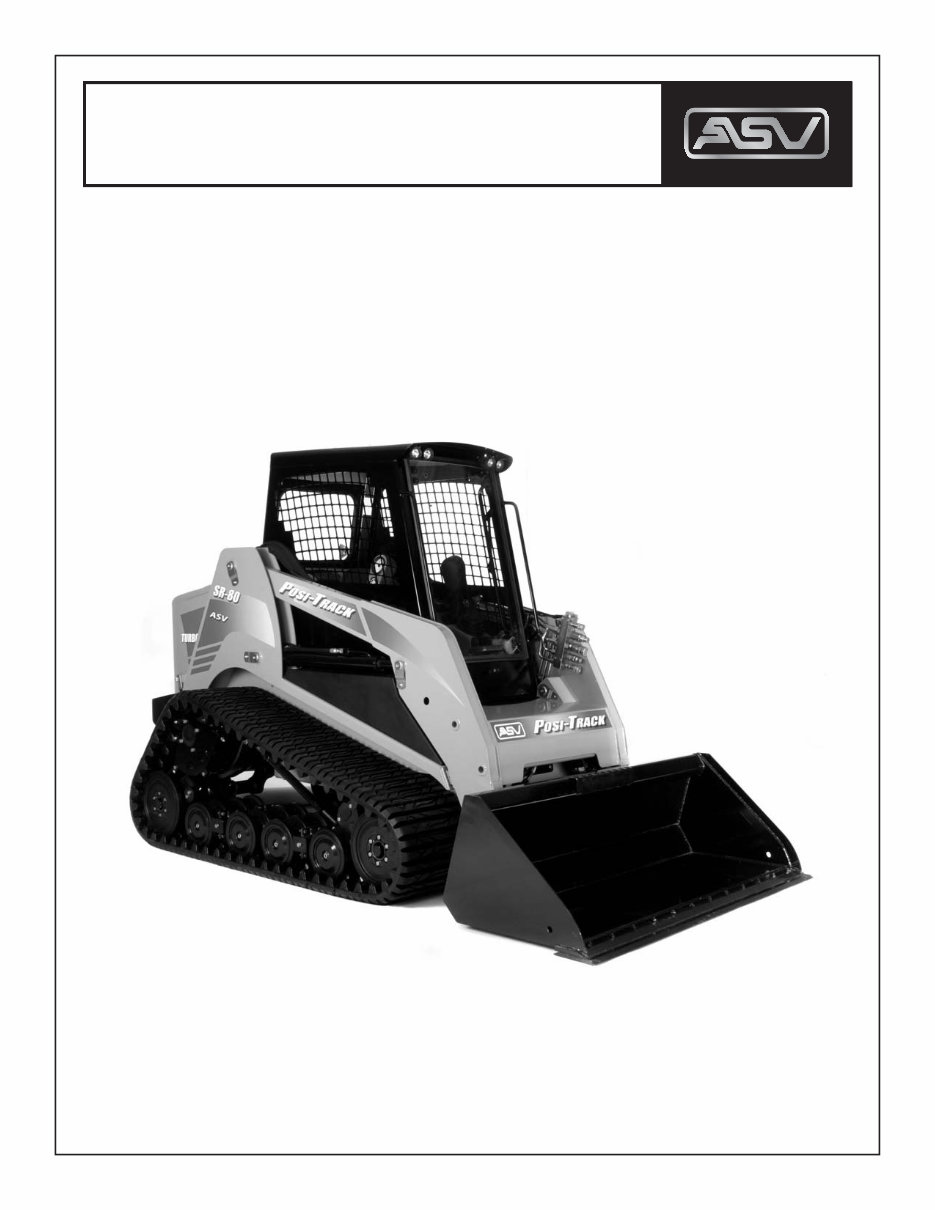 ASV SR-80 Rubber Track Loader Master Parts Manual preview img 1