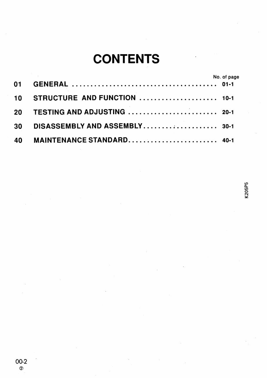KOMATSU PC210,PC210LC-5KP, PC240,PC240LC,PC240NLC-5KP Hydraulic Excavator Service Repair Shop Manual preview img 2