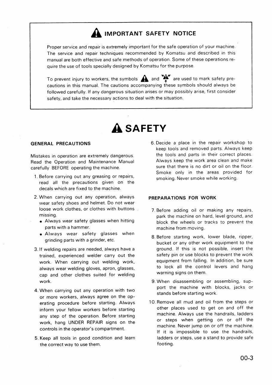 KOMATSU PC210,PC210LC-5KP, PC240,PC240LC,PC240NLC-5KP Hydraulic Excavator Service Repair Shop Manual preview img 7