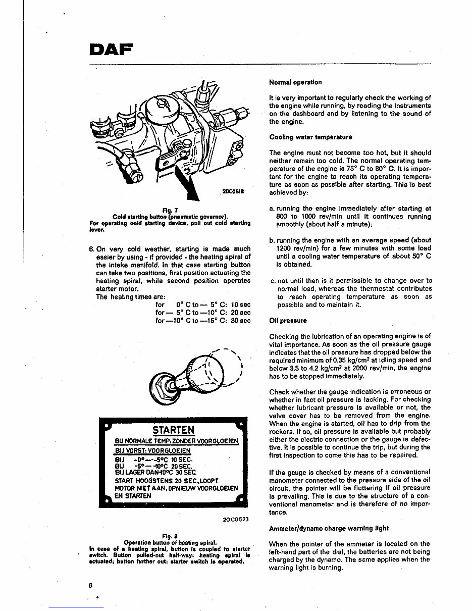 DAF Diesel Engine 575, 615 Series Operators Manual preview img 6