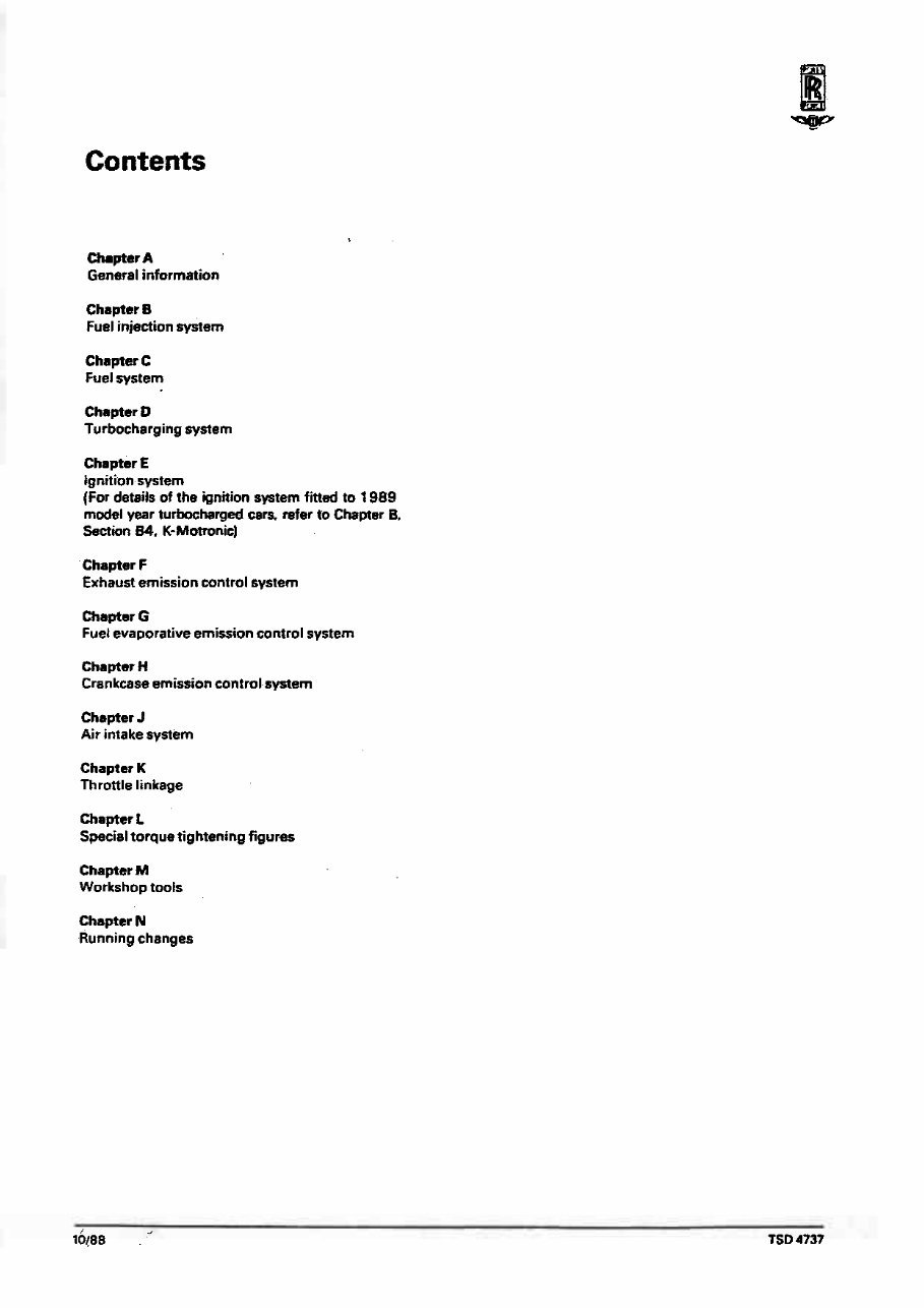 1987-1989 Rolls-Royce & Bentley Motor Cars Engine Management Systems Workshop Manual preview img 3
