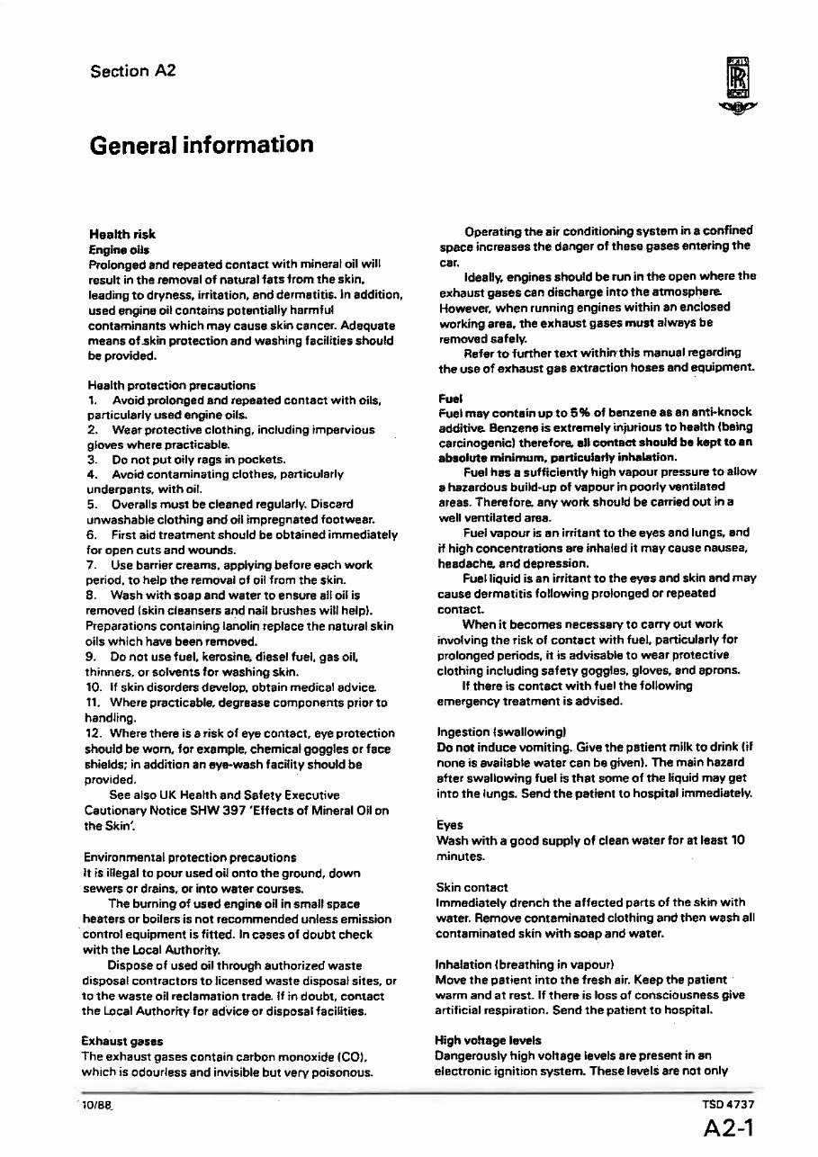 1987-1989 Rolls-Royce & Bentley Motor Cars Engine Management Systems Workshop Manual preview img 6