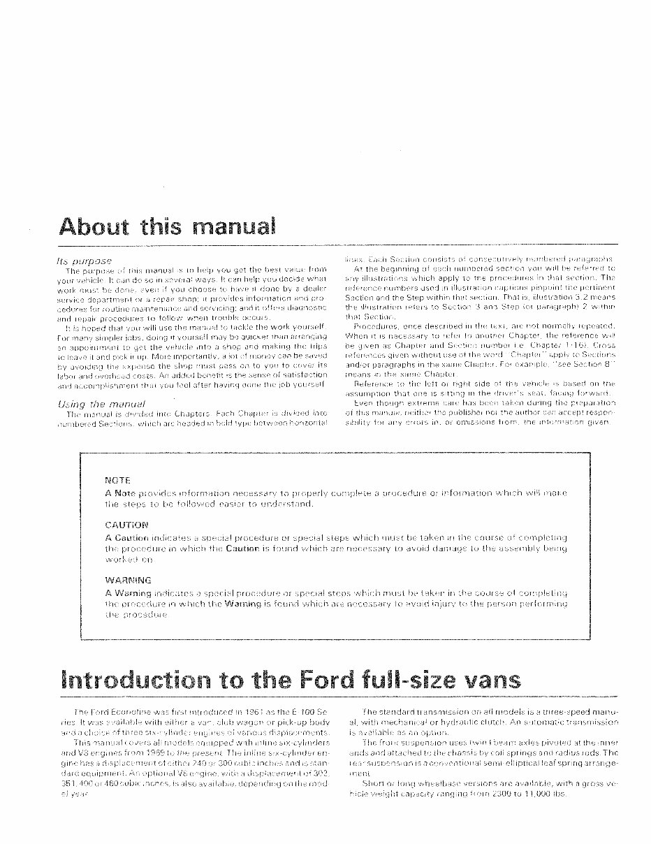 1990 Ford E-350 Econoline Service & Repair Manual Software preview img 6