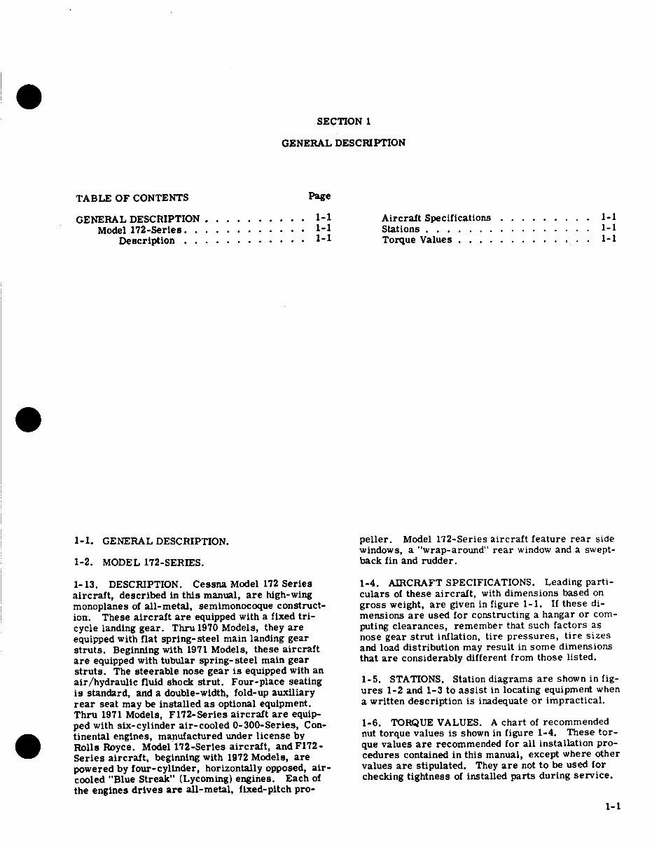 CESSNA 172 SKYHAWK Series Workshop Manual 1969-1976 preview img 7