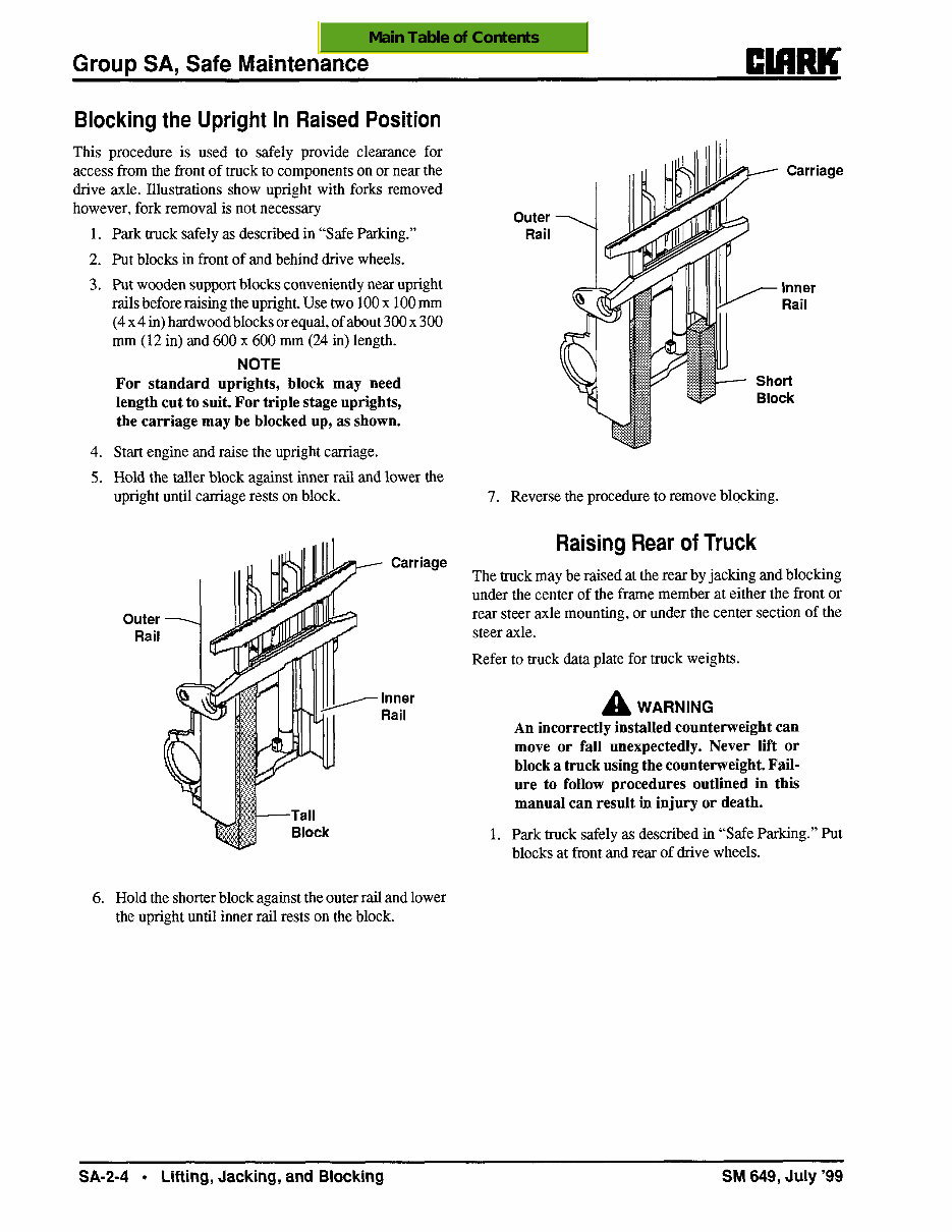 CLARK CMP 50, CMP 60, CMP 70 Forklift Service Repair Manual preview img 10
