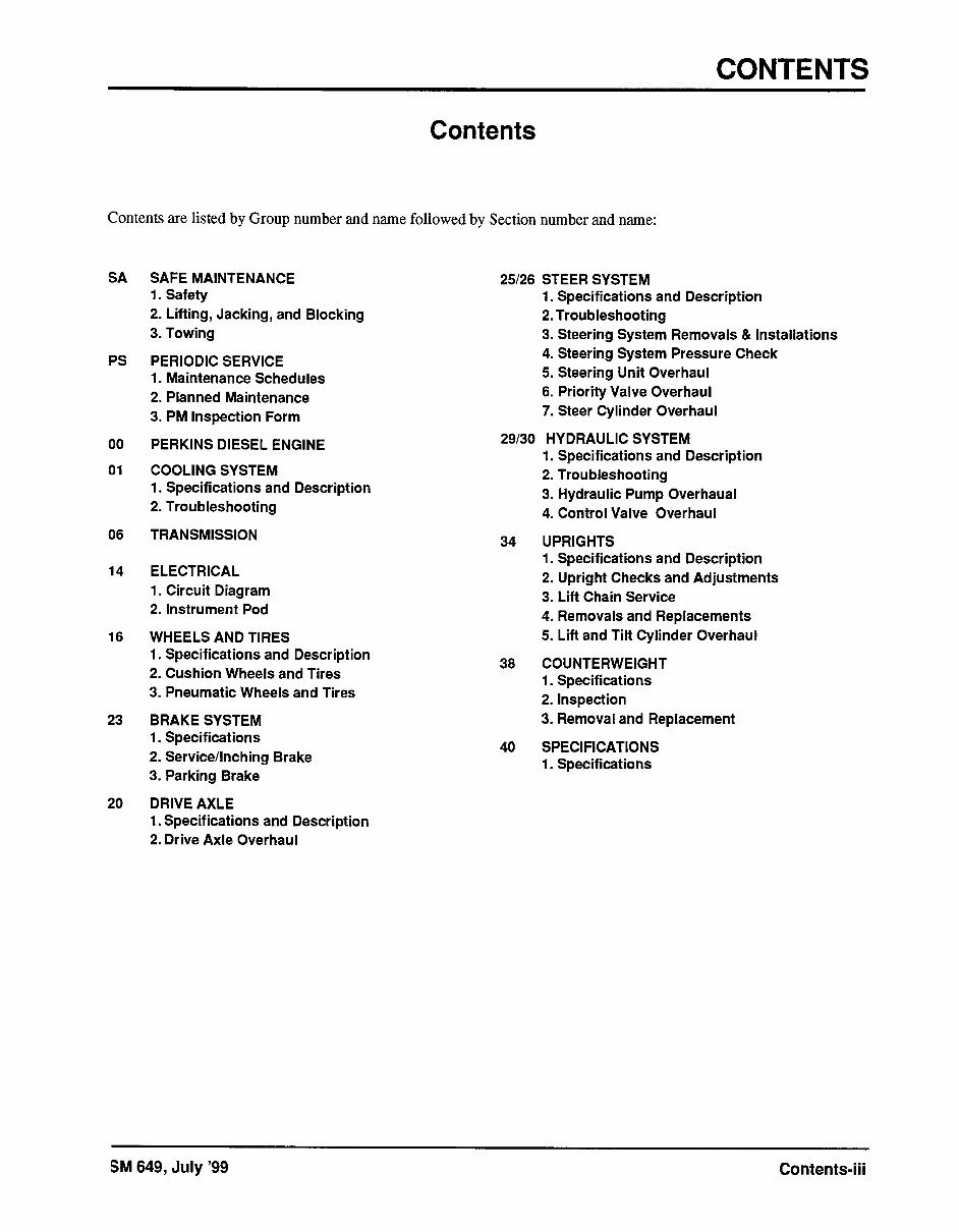 CLARK CMP 50, CMP 60, CMP 70 Forklift Service Repair Manual preview img 3