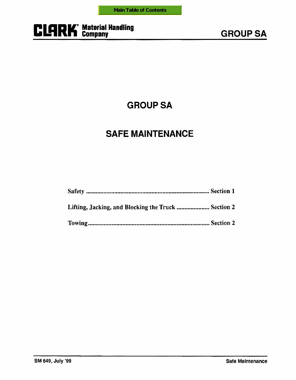 CLARK CMP 50, CMP 60, CMP 70 Forklift Service Repair Manual preview img 4