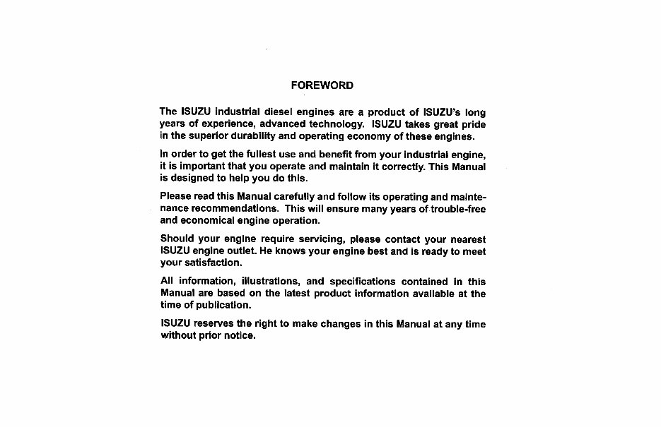 ISUZU Diesel Engine 3CC1 3CD1 3CD1T 3CE1 Manual preview img 3