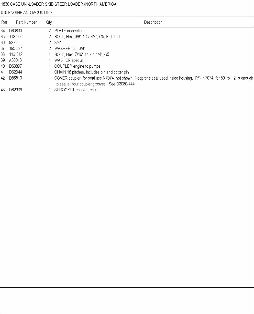 CASE 1830 Skid Steer Loader Parts Catalog Manual preview img 7