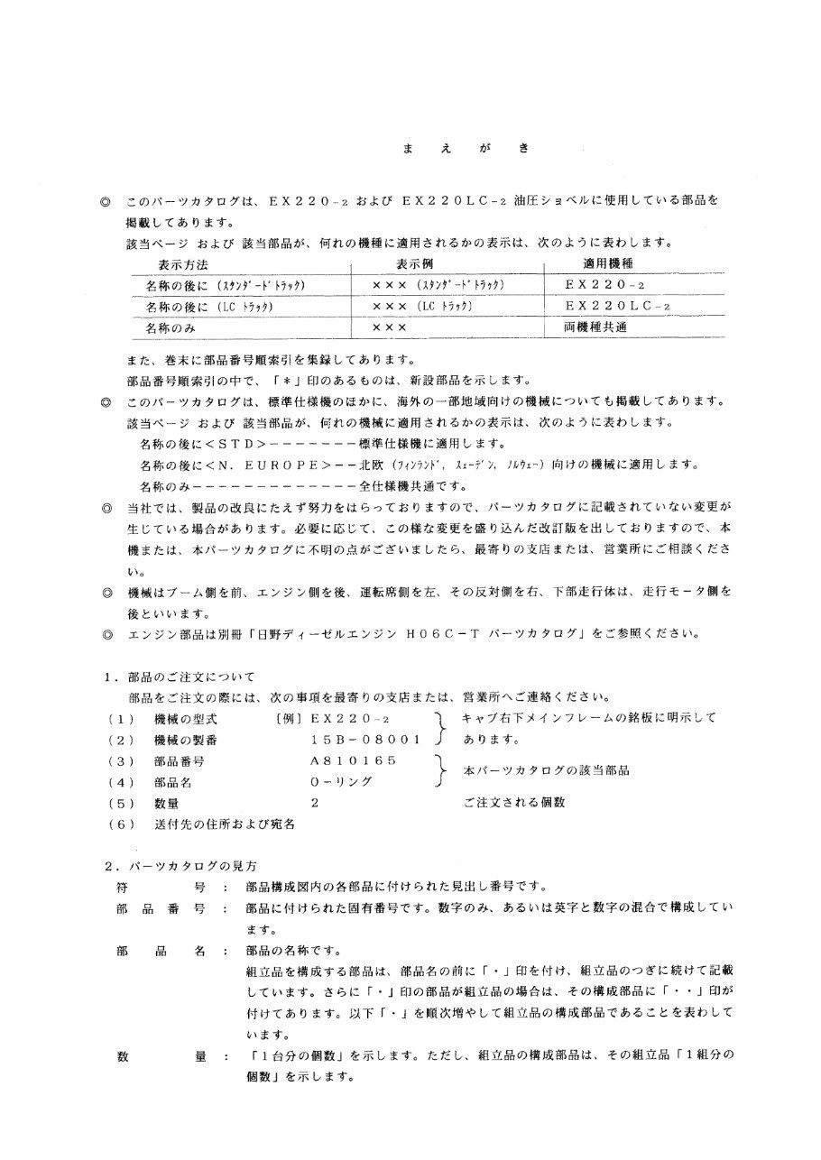 Hitachi EX220-2 Excavator Parts Catalog preview img 4